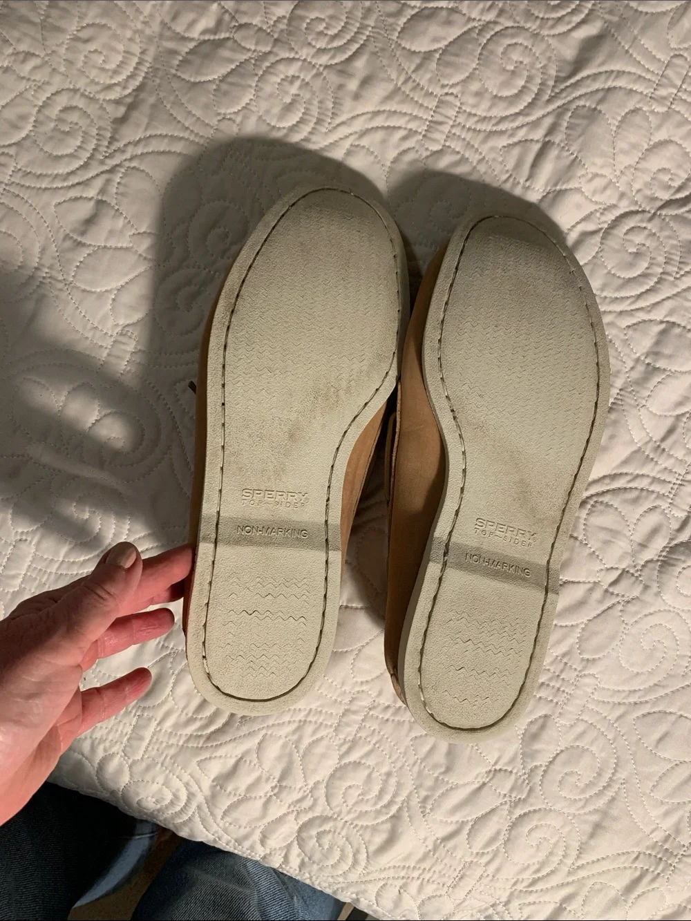 Men's Sperry Tan Leather Boat Shoes size 11.5
